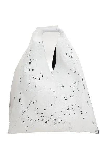 Mm6 Maison Margiela Japanese Leather Handbag In White