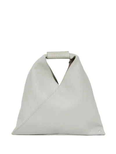 Mm6 Maison Margiela Japanese Leather Mini Tote Bag In Rock Ridge