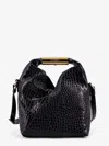 Mm6 Maison Margiela Japanese Leather Shoulder Bag In Black