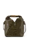 Mm6 Maison Margiela Japanese Leather Shoulder Bag In Green