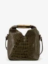 Mm6 Maison Margiela Japanese Leather Shoulder Bag In Green