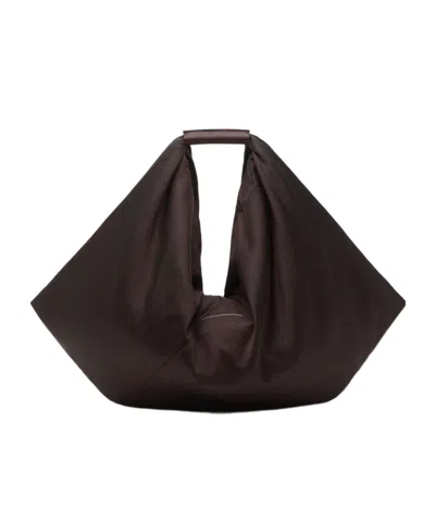 Mm6 Maison Margiela Japanese Leather Tote Bag In Black