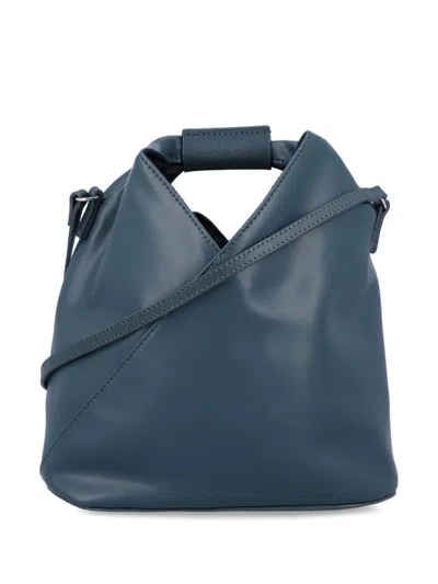 Mm6 Maison Margiela Japanese Fondo Leather Bag In Blue