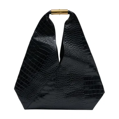 Mm6 Maison Margiela Japanese Media Shoulder Bag In Black
