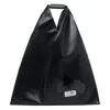 Mm6 Maison Margiela Black Leather Japanese Handbag In Black
