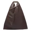 Mm6 Maison Margiela Triangular Shoulder Bag With Minimalist Design And Spacious Interior In Brown