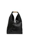 Mm6 Maison Margiela Japanese Medium Leather Handbag In Black
