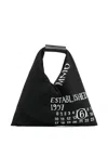 Mm6 Maison Margiela Mini Classic Japanese Established-print Top-handle Bag In Black
