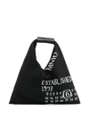 Mm6 Maison Margiela Mini Classic Japanese Established-print Top-handle Bag In Black