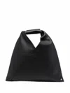 Mm6 Maison Margiela Leather Small Japanese Bag In Black