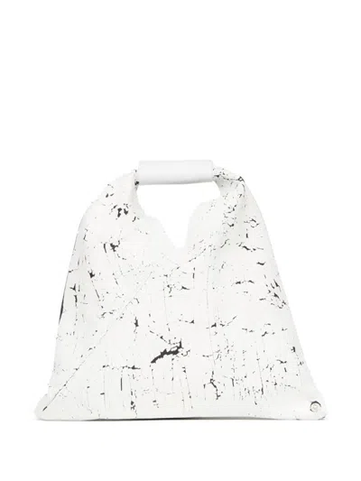Mm6 Maison Margiela Japanese Mini Leather Handbag In White