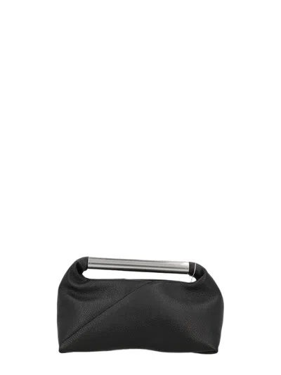 Mm6 Maison Margiela Japanese Rectangular Leather Clutch Bag In Black