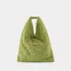 Mm6 Maison Margiela Classic Japanese Sherpa Tote Bag In Green
