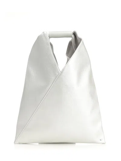 Mm6 Maison Margiela Japanese Small Bag Handbags Silver In Animal Print