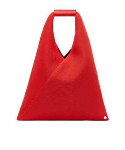 Mm6 Maison Margiela Small Japanese Bag In Orange Mesh In Pink