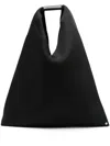 Mm6 Maison Margiela Triangular Japanese Leather Tote Bag In Black