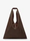 Mm6 Maison Margiela Japanese Triangular-shaped Synthetic Leather Tote Bag In Brown
