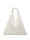 Mm6 Maison Margiela Japanese Triangular Tote Bag In White