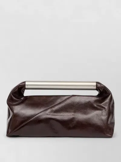 Mm6 Maison Margiela Jappo Clutch Bag Folded Design Handle In Purple