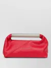 Mm6 Maison Margiela Jappo Rectangular Clutch Textured Leather Handle In Red