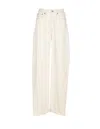 Mm6 Maison Margiela Ivory White Cotton Jeans In Neutral