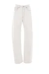 Mm6 Maison Margiela Ivory White Cotton Jeans In Neutral