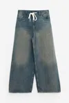 Mm6 Maison Margiela Blue Drawstring Waist Jeans