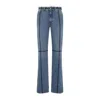 Mm6 Maison Margiela Straight-leg Jeans With Straps Embellishments In Blue
