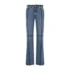 Mm6 Maison Margiela Straight-leg Jeans With Straps Embellishments In Blue