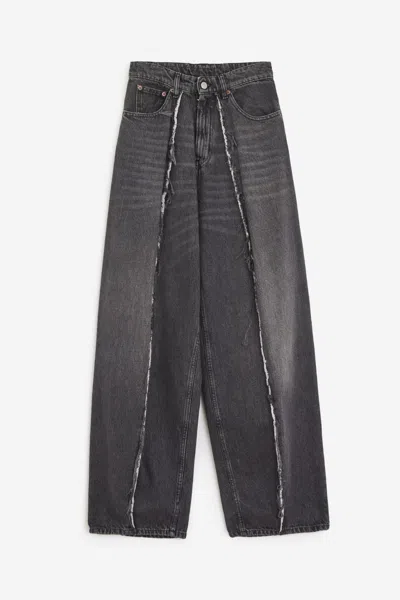Mm6 Maison Margiela Wide-leg Cotton Jeans In Grey