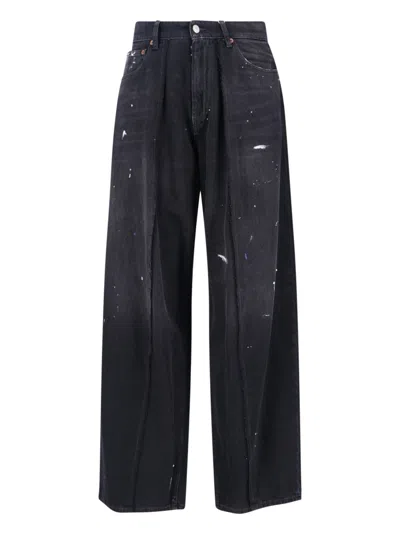 Mm6 Maison Margiela Jeans Baggy In Black