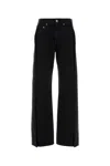 Mm6 Maison Margiela Wide Leg Five-pocket Trousers In Black