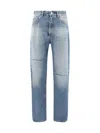 Mm6 Maison Margiela Straight Leg Cotton Jeans In Blue