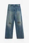 Mm6 Maison Margiela Vintage Finish Stonewashed Jeans In Blue