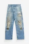 Mm6 Maison Margiela Mm6 By Maison Margiela Relaxed Fit High-waisted Distressed Jeans In Blue