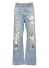 Mm6 Maison Margiela Mm6 By Maison Margiela Light Blue Cotton Jeans In Blue