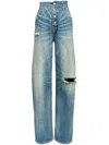 Mm6 Maison Margiela Cotton Denim Jeans In Blue