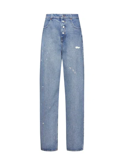 Mm6 Maison Margiela Jeans In Light Blue