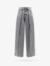 Mm6 Maison Margiela Panelled Wide-leg Jeans In Blue