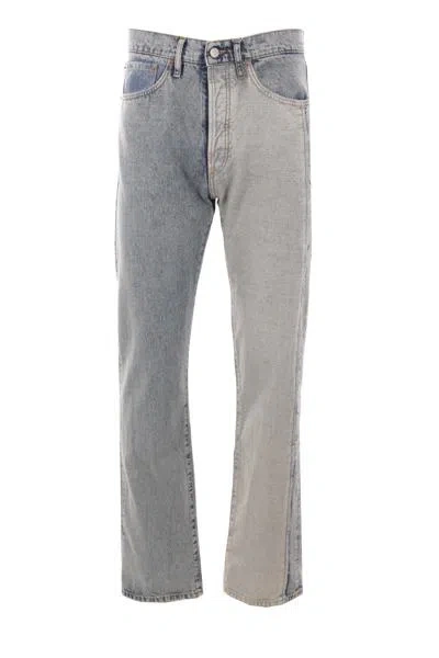 Mm6 Maison Margiela Jeans With Contrasting Panel Design. In Blue