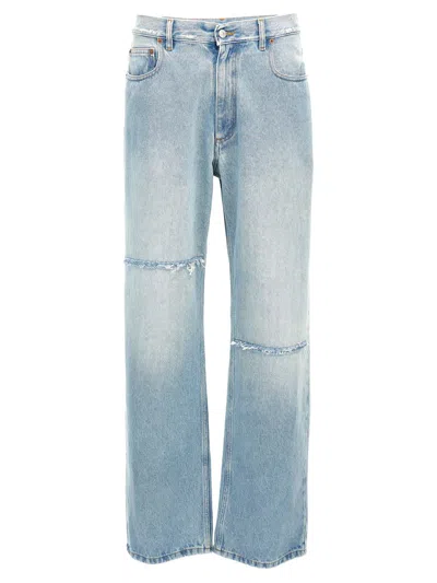Mm6 Maison Margiela High-waisted Straight Leg Jeans Size 30 In Blue