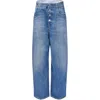 Mm6 Maison Margiela Sky Blue Wide-leg Denim Cotton Jeans In Blue