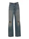 Mm6 Maison Margiela Vintage Finish Stonewashed Jeans In Azul