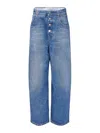 Mm6 Maison Margiela Button-up Straight Jeans In Blue