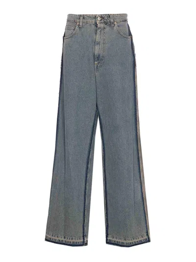 Mm6 Maison Margiela Panel Jeans In Gray