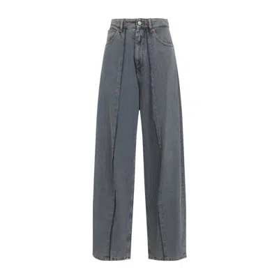 Mm6 Maison Margiela Light Grey 5 Pockets Cotton Jeans In Gray
