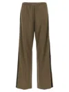 Mm6 Maison Margiela Mm6 By Maison Margiela Brown Satin Band Pants With Contrast Detailing In Green