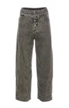 Mm6 Maison Margiela Maison Margiela High-rise Cotton Boyfriend Jeans In Gray