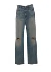 Mm6 Maison Margiela Vintage Finish Stonewashed Jeans In Grey Blue