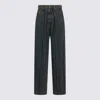 Mm6 Maison Margiela Straight Leg Five-pocket Trousers With Belt Loops In Gray